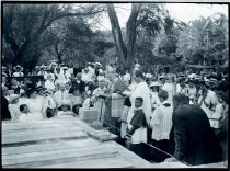 Laying of cornerstone of Sacred Heart Church, Punahou, Oahu, July 27, 1913.